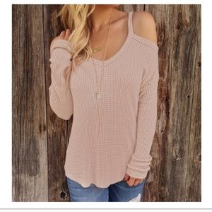 Cold shoulder waffle not top ✨